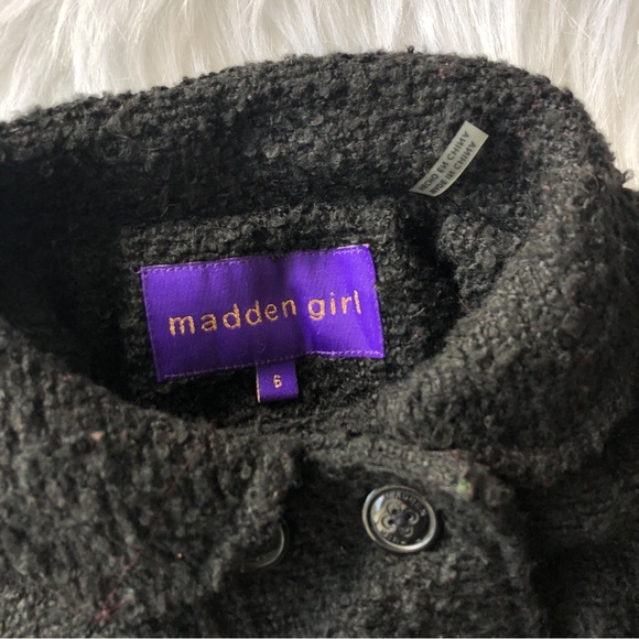 Girls Madden Girl Double Breast Fuzzy Coat - Picture 4 of 4